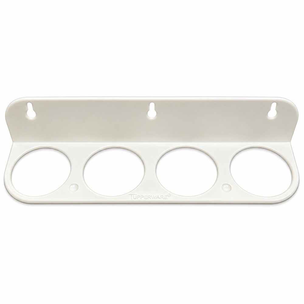Vintage Tupperware Spice Rack Kitchen Yellow 4 Slot Wall Mount Spice Jar Holder